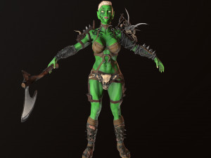 orc warrior woman 3D Model