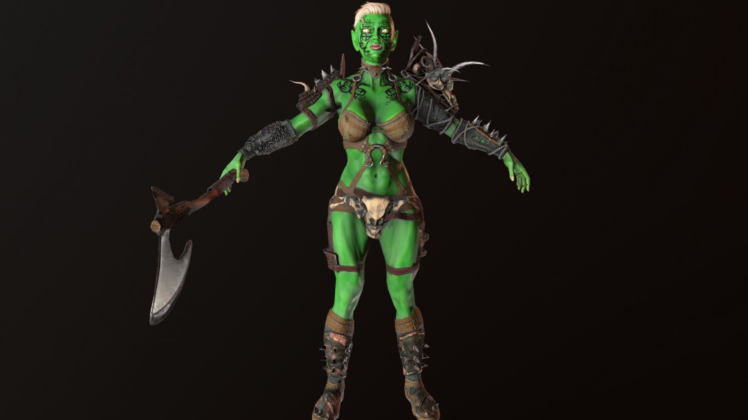 Orc Warrior Woman 3d Model In Woman 3dexport 