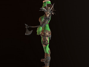 orc warrior woman 3D Model