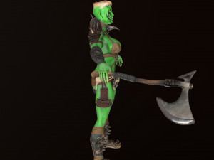 orc warrior woman 3D Model