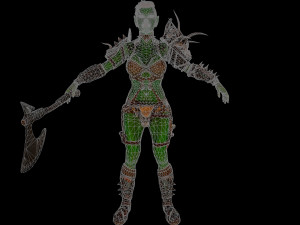 orc warrior woman 3D Model