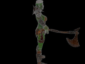orc warrior woman 3D Model