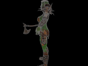 orc warrior woman 3D Model