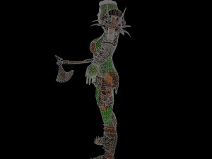 orc warrior woman 3D Model