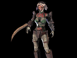 orc woman in wood 3D Model