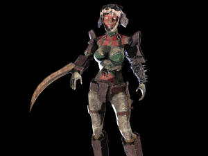 orc woman in wood 3D Model