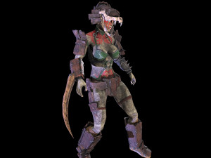 orc woman in wood 3D Model