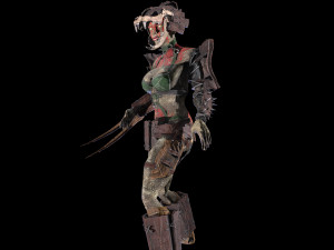 orc woman in wood 3D Model