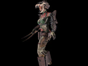 orc woman in wood 3D Model