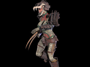 orc woman in wood 3D Model
