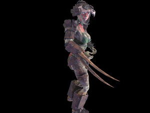 orc woman in wood 3D Model