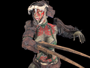 orc woman in wood 3D Model