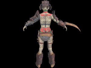 orc woman in wood 3D Model