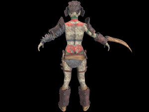 orc woman in wood 3D Model
