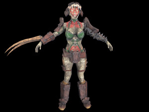 orc woman in wood 3D Model