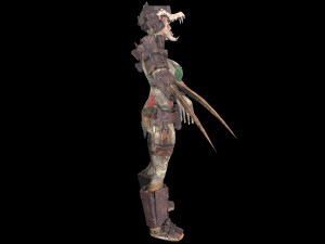 orc woman in wood 3D Model
