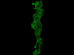 orc woman in wood 3D Model