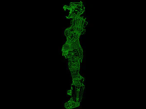 orc woman in wood 3D Model