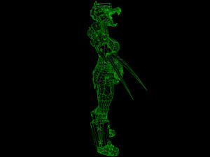 orc woman in wood 3D Model