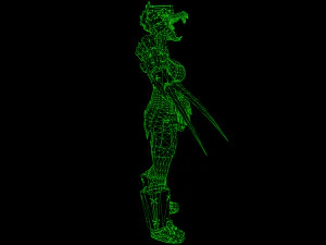 orc woman in wood 3D Model