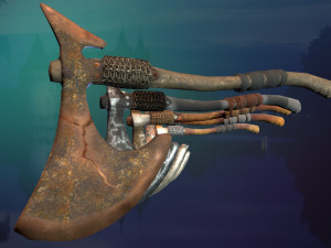 five old axes 3D Model