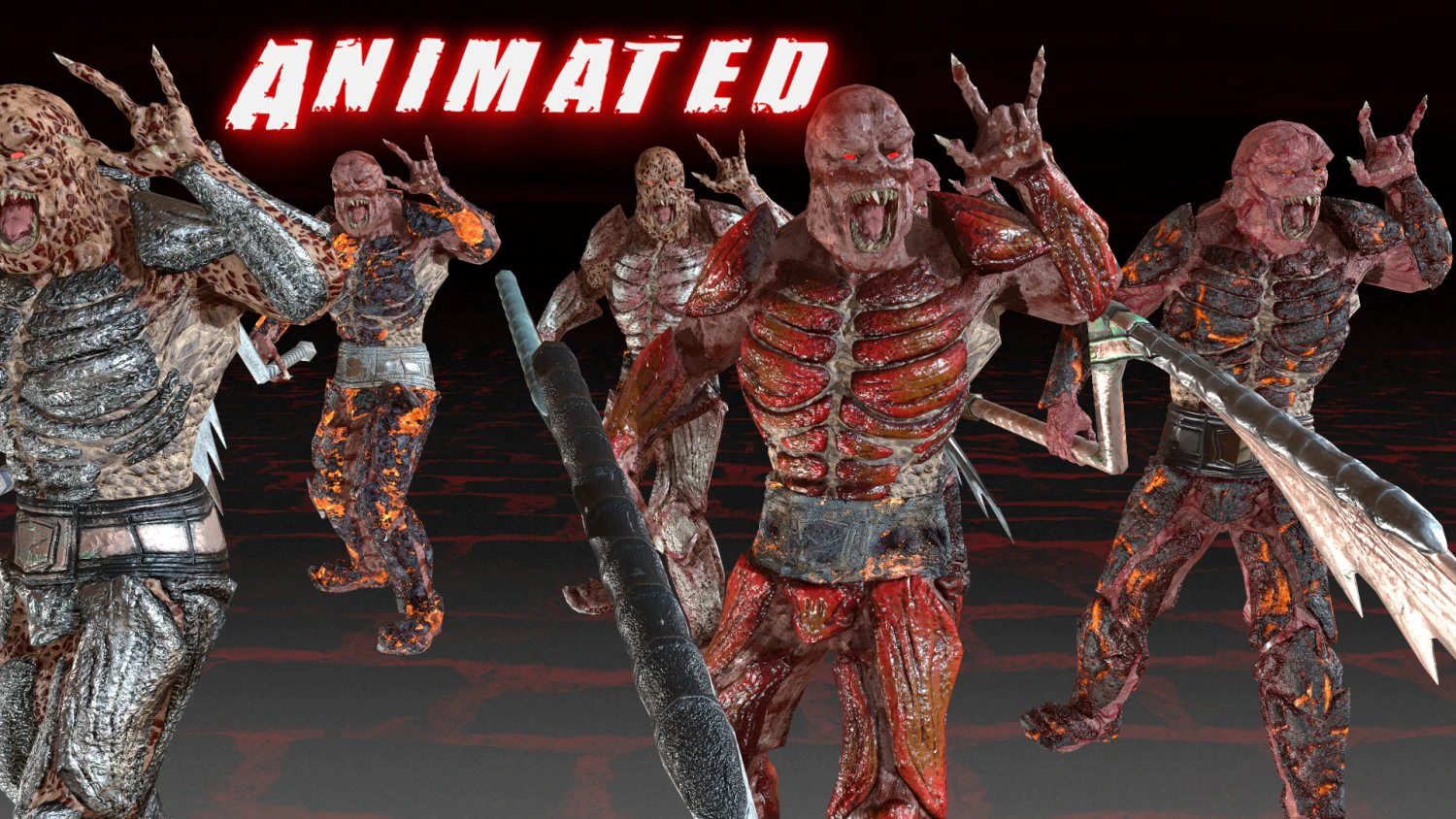 hell warrior 3D Model .c4d .max .obj .3ds .fbx .stl .blend 