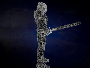 cavaliere moderno Modello 3D