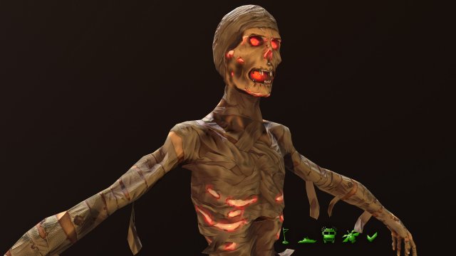 mummy 3D Model .c4d .max .obj .3ds .fbx .stl .blend 