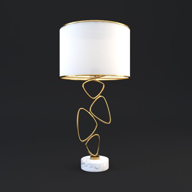 veronoi random table lamp 3D 모델 .c4d .max .obj .3ds .fbx .stl .blend 