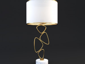 veronoi random table lamp Modello 3D