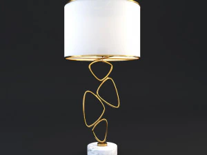 Voronoi Random Tischlampe 3D Modell