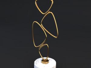 veronoi random table lamp 3D 모델