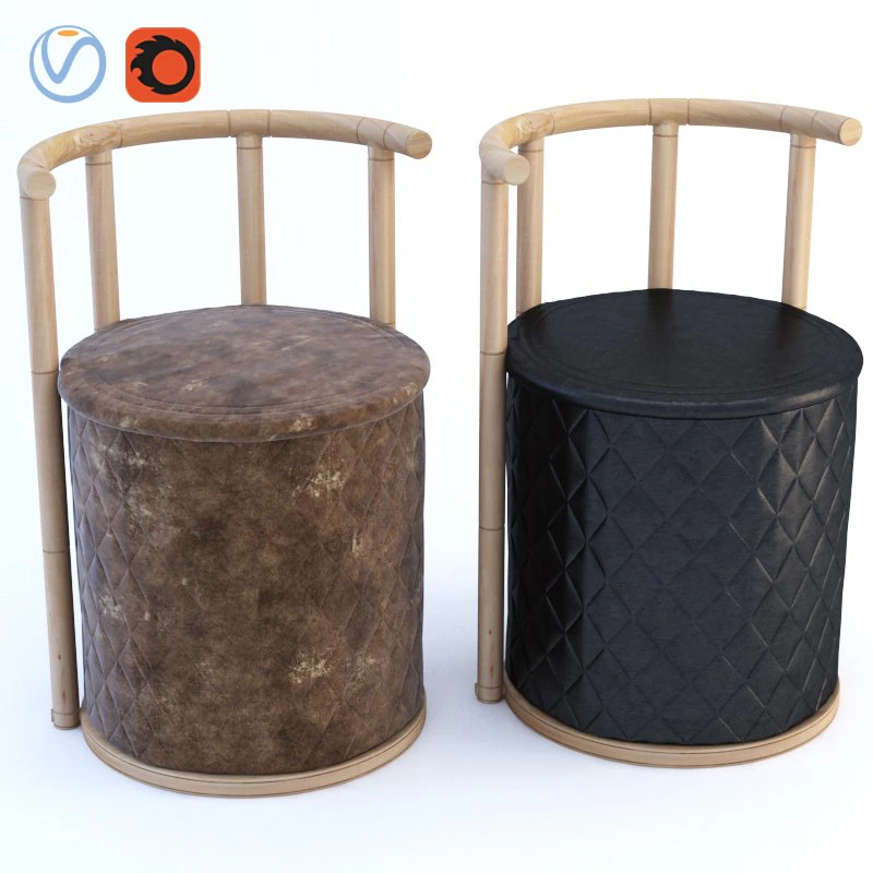 rhombus puff chair 3D Model .c4d .max .obj .3ds .fbx .stl .blend 