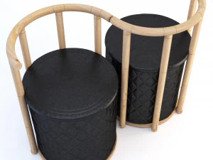 rhombus puff chair 3D Model