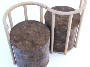 rhombus puff chair Modèle 3D