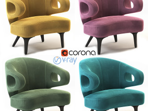 radan arm chair Modello 3D