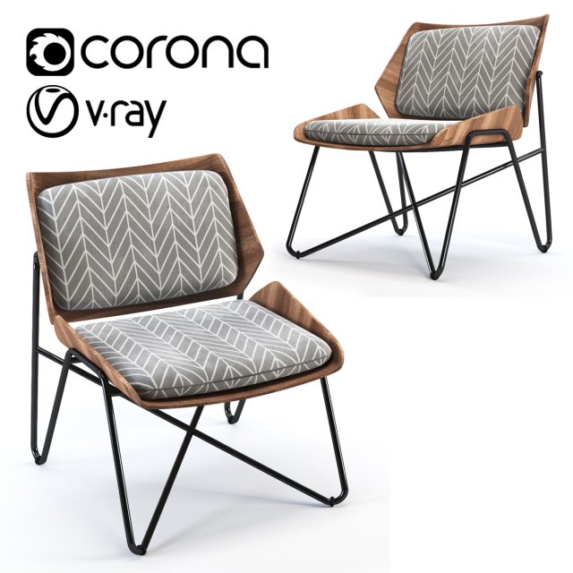 janine abraham dirk jan rollounge chair 3D Model .c4d .max .obj .3ds .fbx .stl .blend