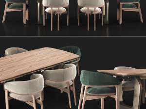 tecni nova 1290 armchair 4221 mesa comedor Modelo 3D