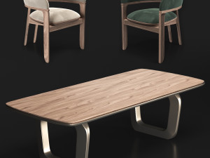 tecni nova 1290 armchair 4221 mesa comedor Modelo 3D