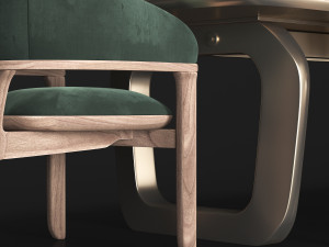 tecni nova 1290 armchair 4221 mesa comedor Modelo 3D