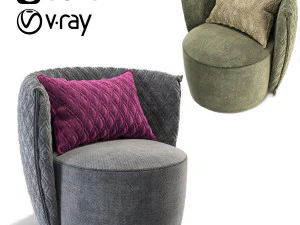 leaf comfortable armchair 3D Model