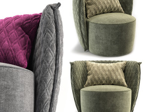 leaf comfortable armchair 3D 模型