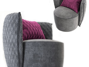 leaf comfortable armchair 3D 模型