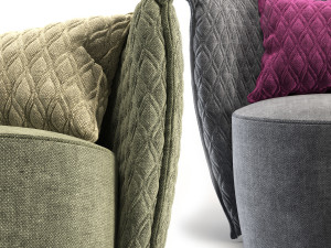 leaf comfortable armchair 3D 模型