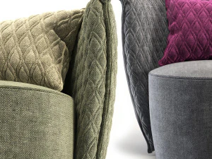 leaf comfortable armchair 3D Model