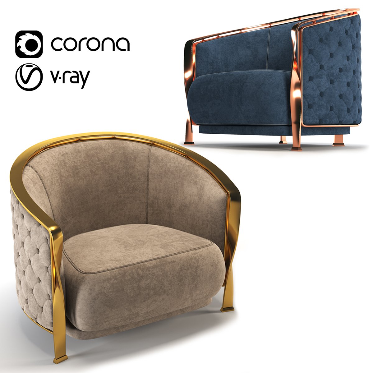 armchair rugiano furniture nella vetrina new 3D Model in Sofa 3DExport