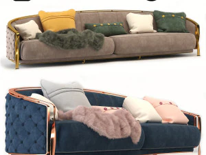 sofá rugiano móveis nella vetrina novo Modelo 3D