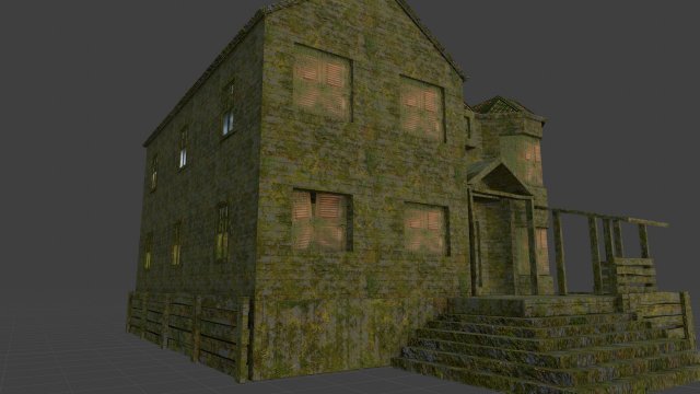 abandoned wood house 3D Model .c4d .max .obj .3ds .fbx .stl .blend 