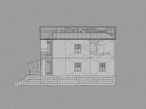 abandoned wood house 3D Model