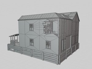 abandoned wood house 3D Model